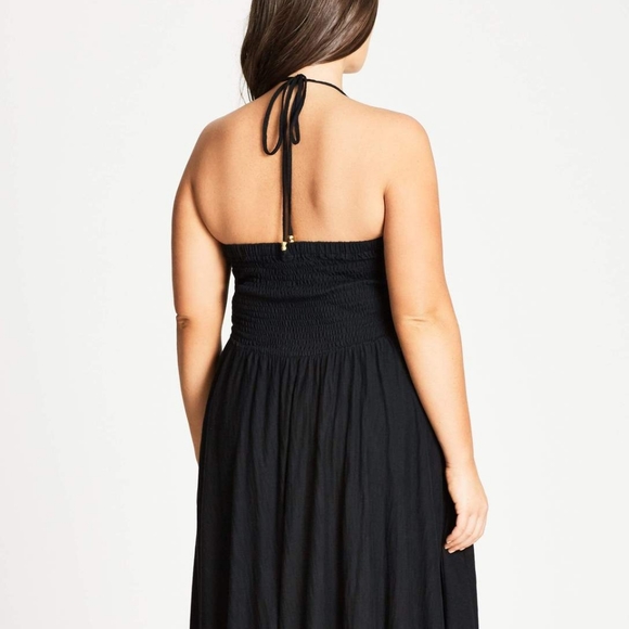 Black Maxi Halter Dress - Picture 3 of 6